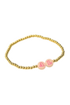 BB Acrylic AL Beaded Gold Bracelet - 6.75