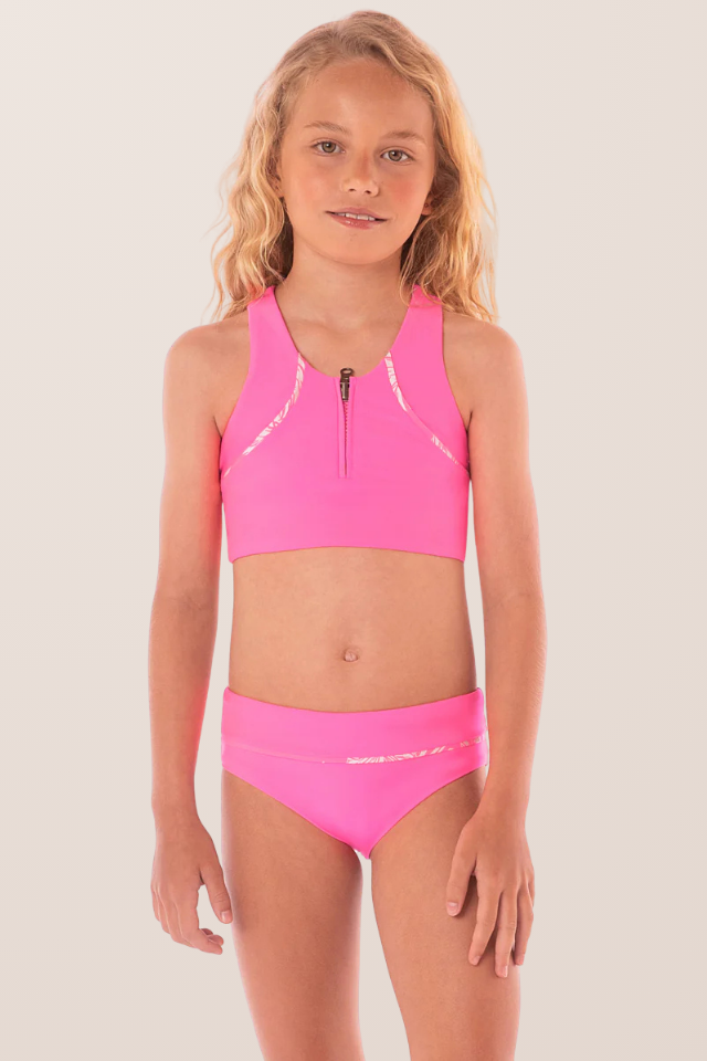 Maaji Girls Two Piece Bikini - Fucshia Poppy