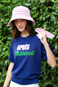 Apres Pickleball SS Sweatshirt - Navy