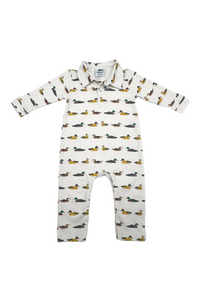 Saltwater Boys SBC Signature Polo LS Romper - Mallards