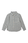 Rylee + Cru Collard Long Sleeve Shirt - Navy Check