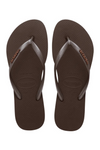 Havaianas Slim Logo Metallic Sandal - Dark Brown