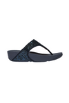 Fit Flop Lulu Crystal Embellished Toe-Post Sandals - Iridescent Navy