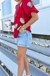 MS Tina Top - Footballs Crimson/White