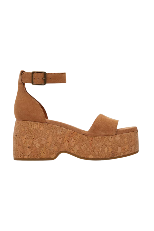 TOMS Laila Sandal - Tan Suede