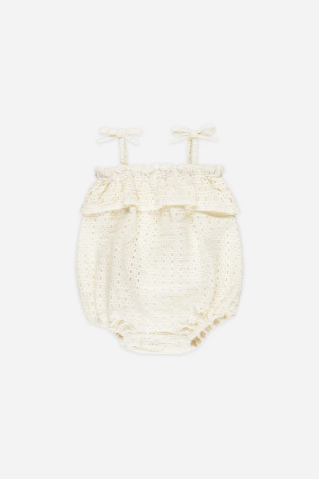 Rylee + Cru Ruffle Romper - Ivory