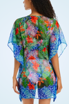 Bleu Tropical Flight Chiffon Short Dress - Multi