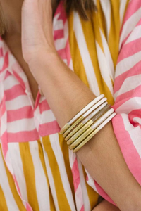 Sunshine Tienda - Metallic Gold Mix Bangle Set