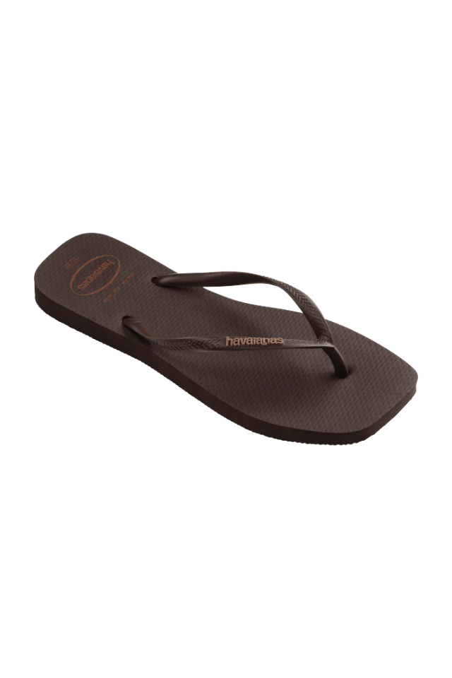Havaianas Slim Square Sandal -  Dark Brown