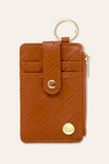 Darling Effect Woven Keychain Wallet - Cognac