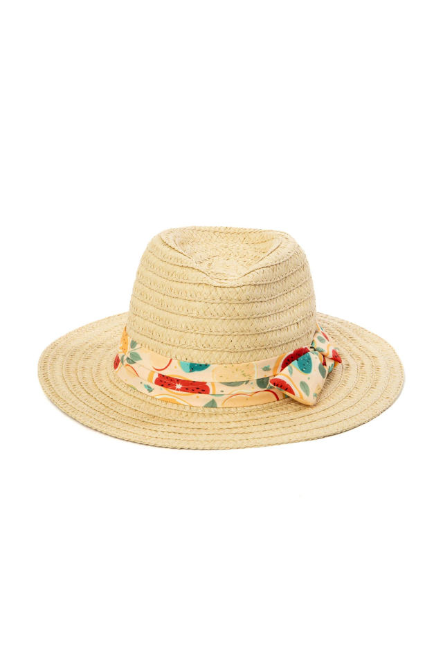 San Diego Fedora w/Fruit Print