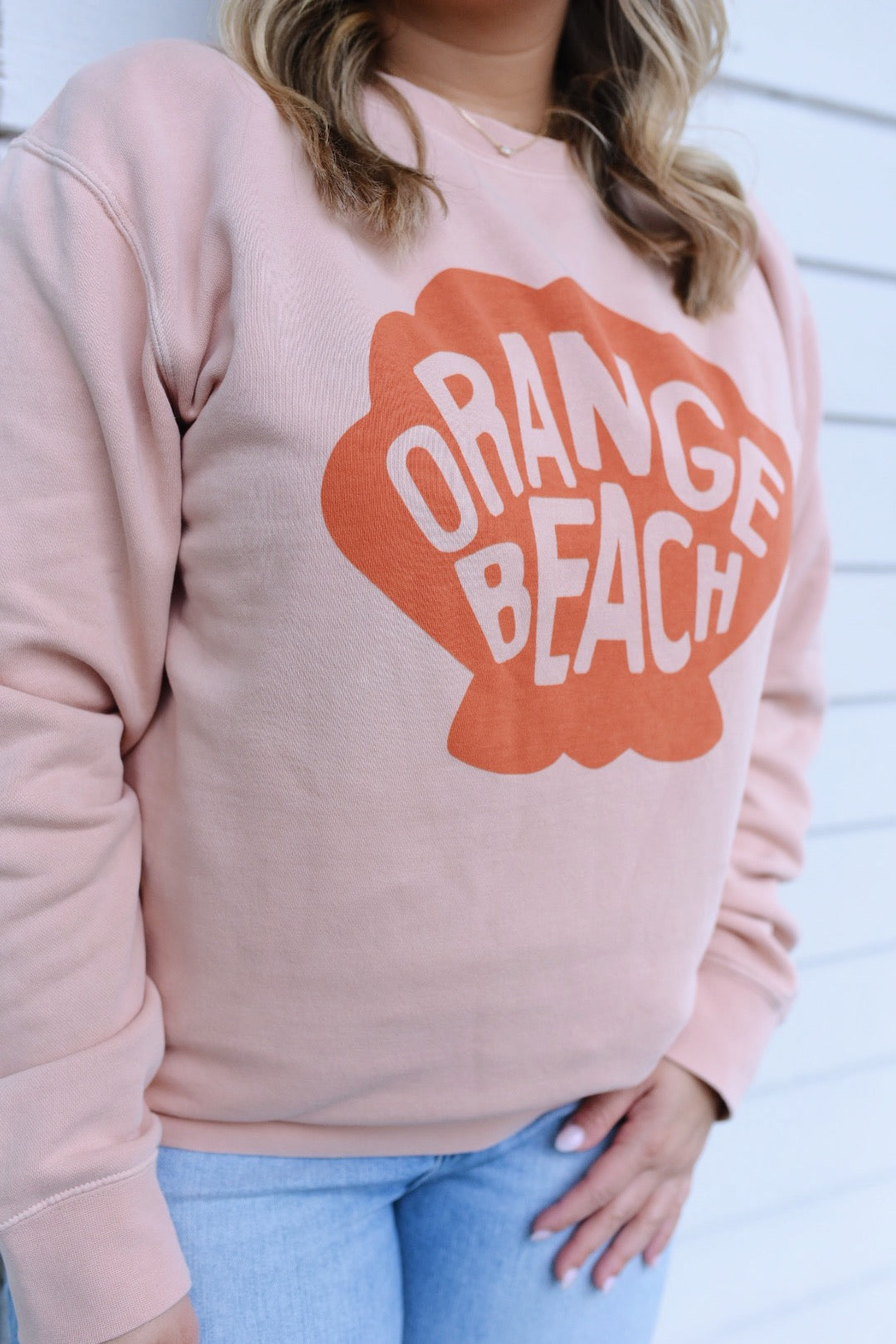 Shell Sweatshirt Orange Beach - Dusty Pinky