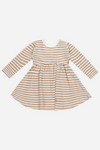 Quincy Mae Ribbed Long Sleeve Dress - Golden Stripe