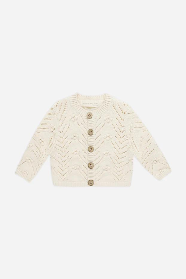 Quincy Mae Knit Cardigan - Natural