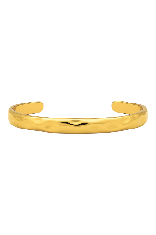 Ellie Vail Colby Hammered Cuff Bracelet - Gold