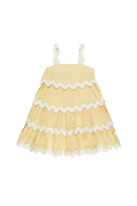 Rylee + Cru Ric Rac Dress - Yellow