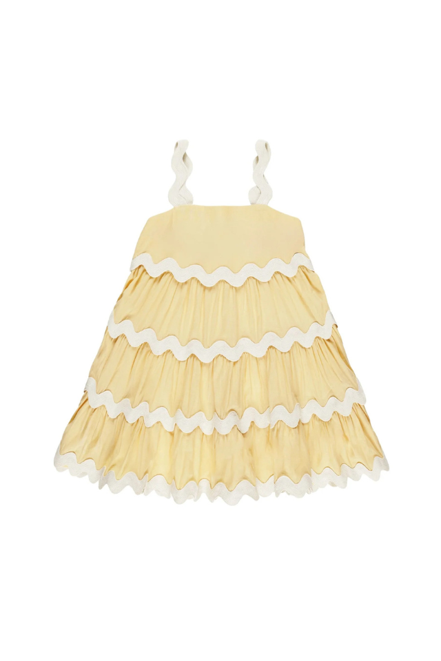 Rylee + Cru Ric Rac Dress - Yellow