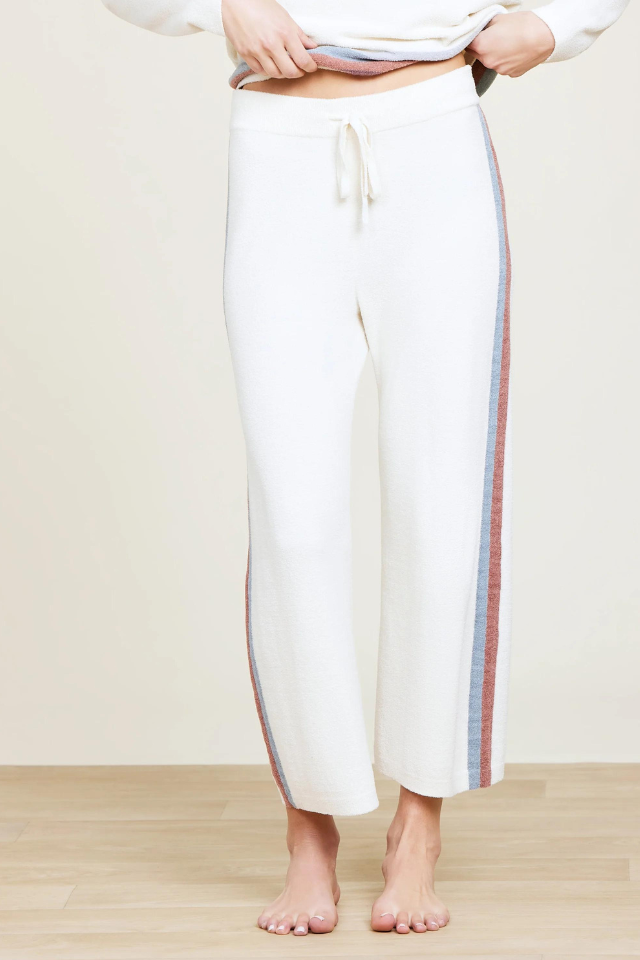 Barefoot Dreams CCUL Multi Stripe Wide Leg Pant - Cream Multi