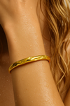 Ellie Vail Colby Hammered Cuff Bracelet - Gold