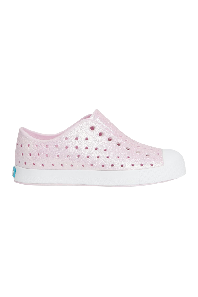 Native Jefferson Bio-Bling Kids - Barely Pink Bling/Shell White