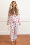 8 Oak Lane Flannel Long PJ Set - Candy Cane Stripe