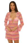Becca Utopia Crochet Tunic - Hibiscus Multi