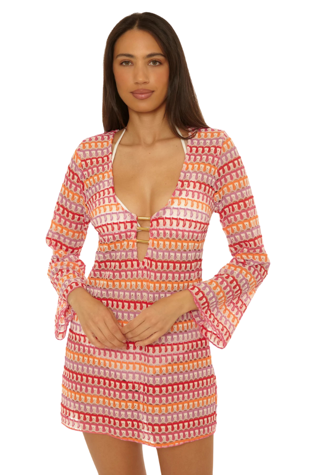 Becca Utopia Crochet Tunic - Hibiscus Multi
