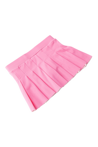SC Pleated Active Skirt -Hot Pink