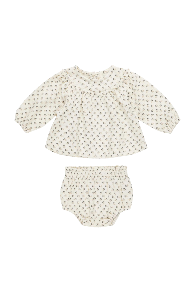 Quincy Mae Mia Top + Bloomer Set - French Flora