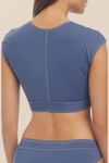 Bleu Cap Sleeve Crop Top - Paloma