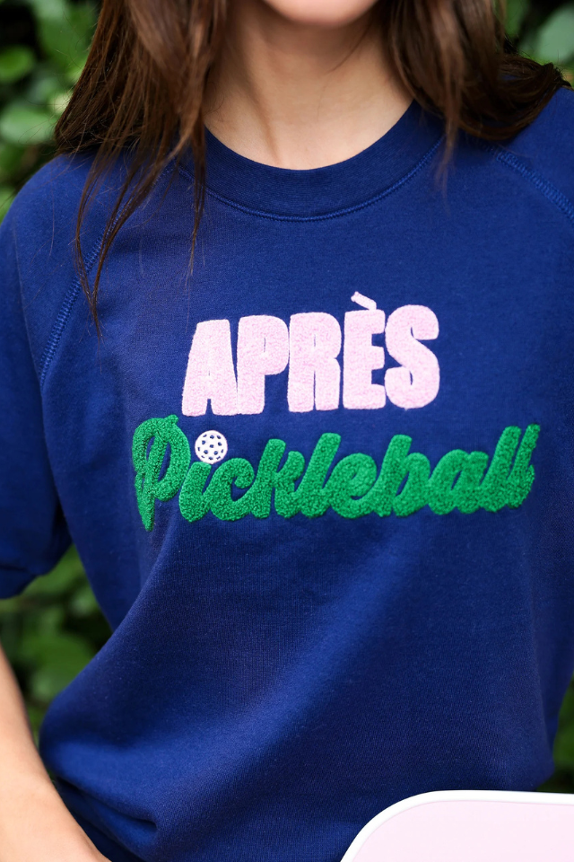 Apres Pickleball SS Sweatshirt - Navy