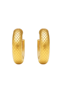 Ellie Vail Nella Fish Scale Medium Hoop Earring - Gold