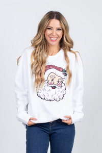 Jane Marie Sweatshirt - Jolly Red Santa