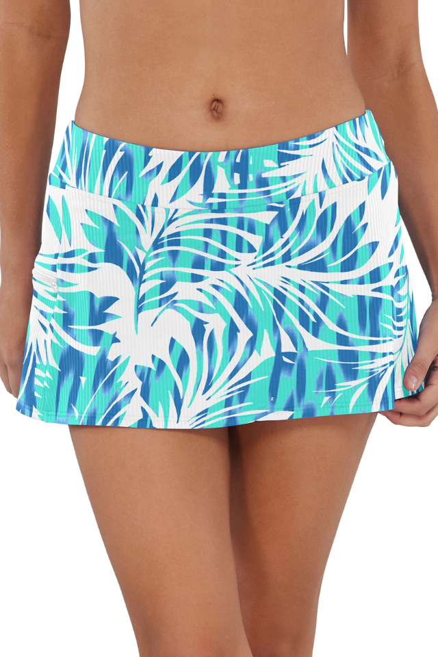 Sunsets Sporty Swim Skirt - Sea Breeze