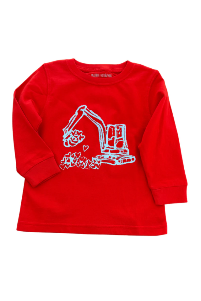 Mustard & Ketchup LS T-Shirt Heart Digger - Red