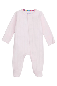 Magnetic Me Pointelle Footie - Love Lines Pink