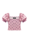 KatieJ NYC Marlee Top - Violet Stripe Floral