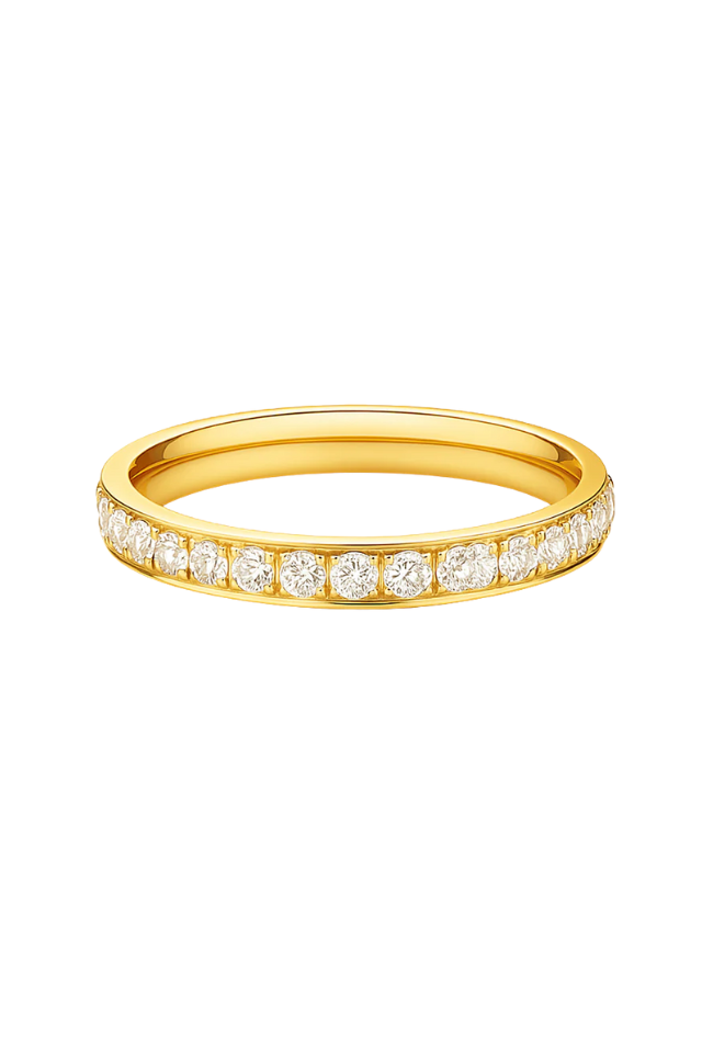 Ellie Vail Velia Dainty Eternity Band Ring - Gold