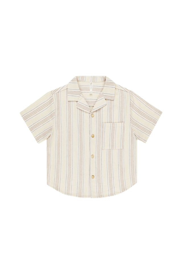 Rylee + Cru Lapel Collar Shirt - Summer Stripe