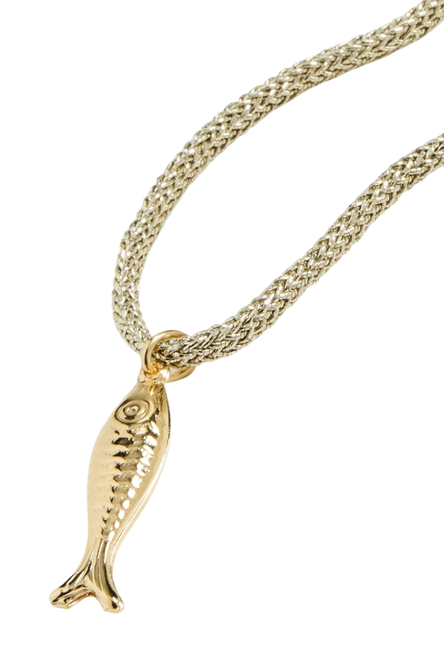 HART Lurex Necklace Cord Puffy Fish Charm