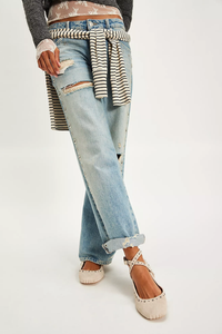 Free People Grace Gems Ballet Flat - Sand Hairy