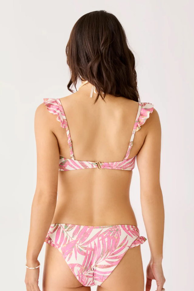 Carve Bev Ruffle Top - Pink Oasis