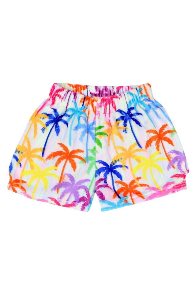 Corey Paige Plush Shorts - Palm Trees