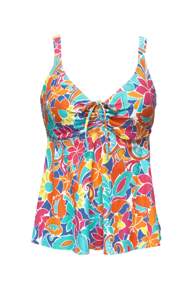 Sunsets Marin Tankini - Festive Floral Sandbar Rib