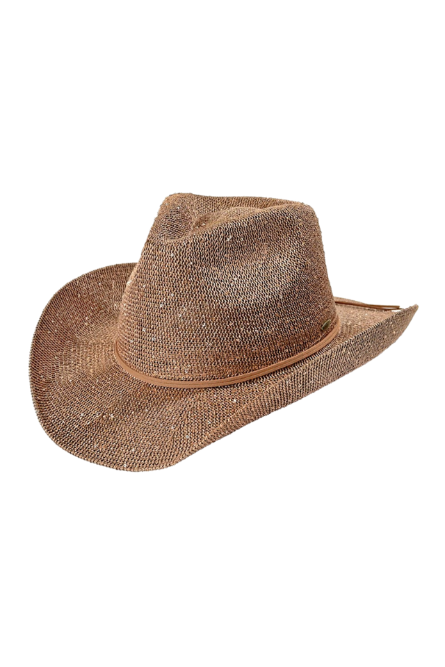 Judson Sequin Cowboy Hat with Leather