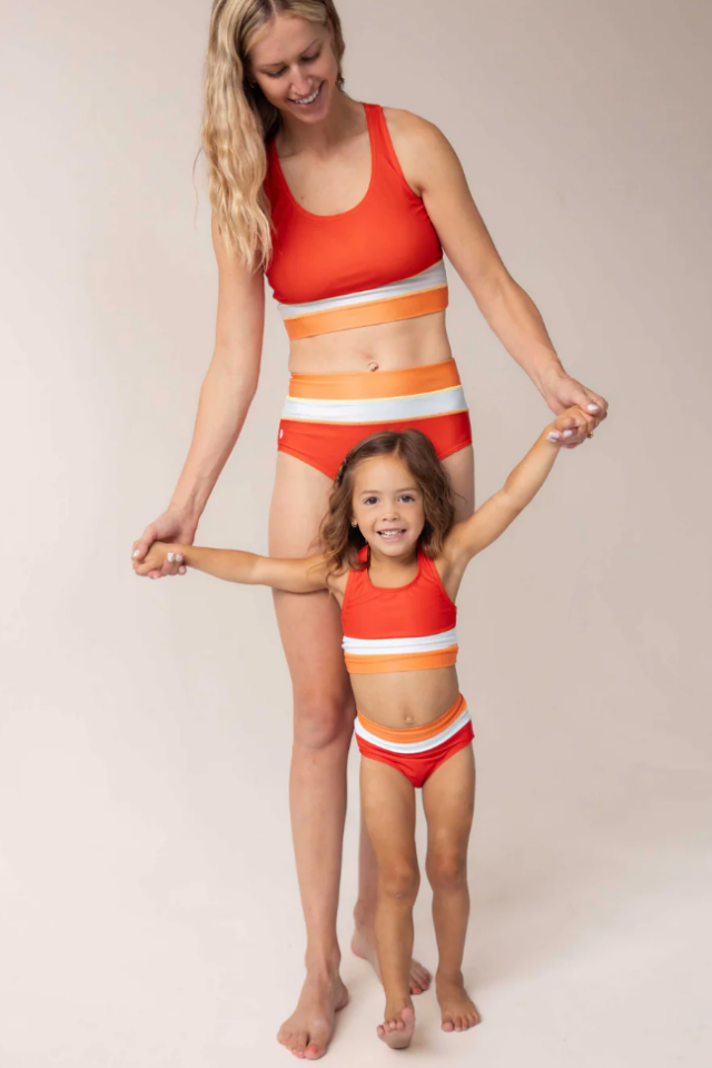 Nani Girls Mini Cut Back Crop Set - Poppy