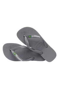 Havianas Kids Brazil Logo Sandal - Steel Grey/Steel