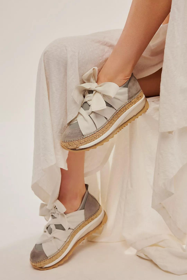 Free People Chapmin Espadrille Sneaker - Oyster Combo