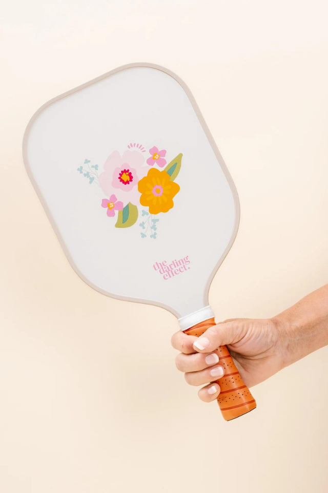 Darling Effect Pickleball Paddle - Bright Bloomy Cream