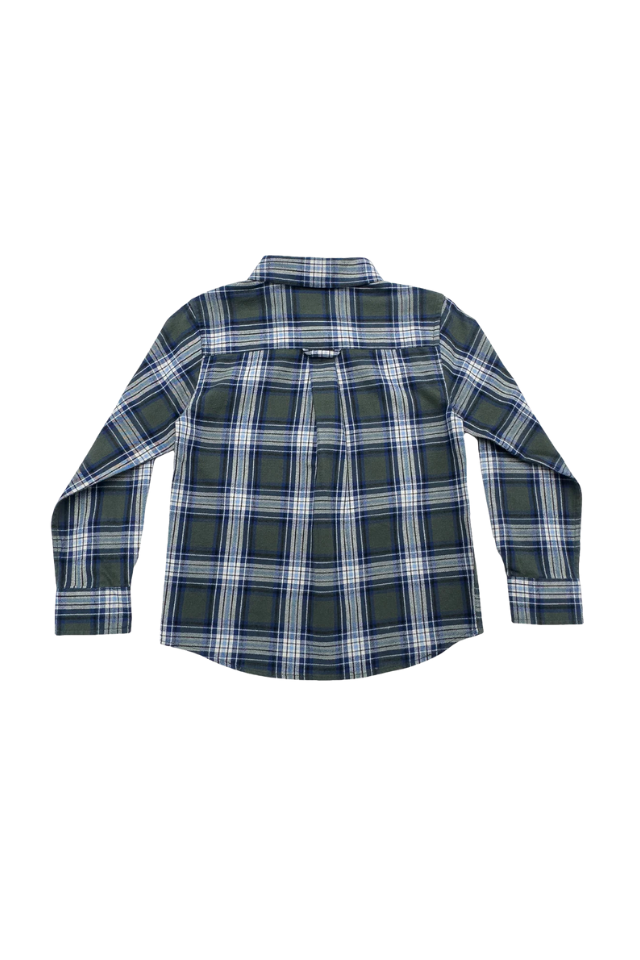 Saltwater Boys Folly Island Flannel - Green Plaid